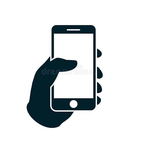 Human Hand Holding Smartphone Icon Phone Holding Flat