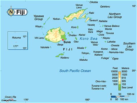 Fiji Physik Karte
