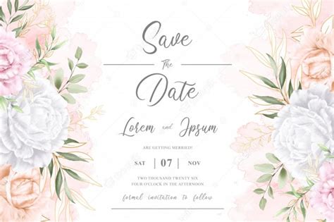 Editable Watercolor Floral Wedding Invitation Card