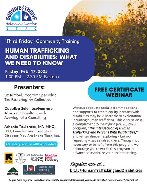 Human Trafficking And Disabilities What We Need To Know Survive And Thrive