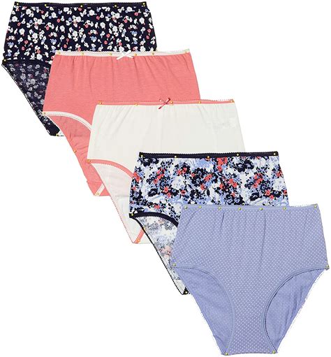 Buy Marks And Spencer Womens Cotton Full Brief Pack Of 5 T610087iblue Mix221589870 At