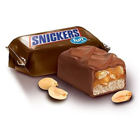 Snickers Fun Sizes Chocolate Caramel Candy Bars Individually Wrapped