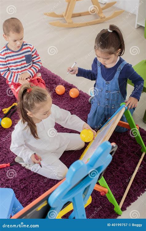 Kids Playing In Room Stock Image Image Of Childhood 40199757