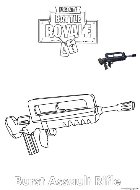 Fortnite Scar Coloriage With Images Coloring Pages Fortnite Color