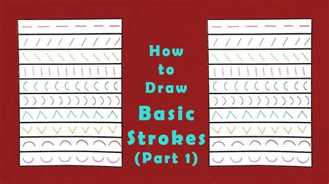 How To Draw Basic Strokes In Drawing Part 1 Youtube
