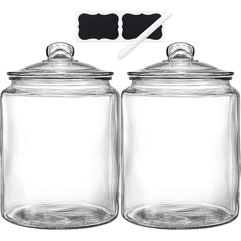 Daitouge 1 5 Gallon Glass Jars With Lids Large Glass Storage Jars Set