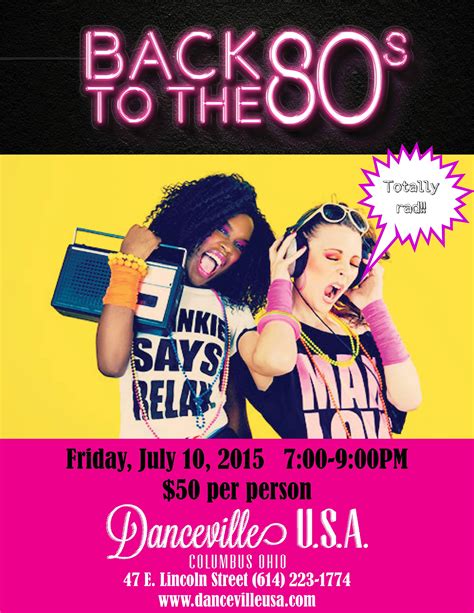 Back To The 80s Dance Party Short North Columbus Ohio