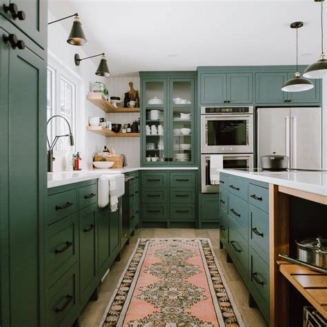 Green Kitchen Cabinets Centsational Style In 2021 Green Kitchen