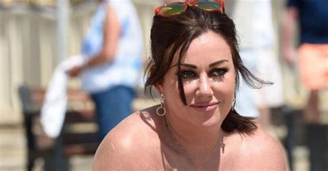 lisa appleton s boobs spill from useless bikini as she flashes in public daily star