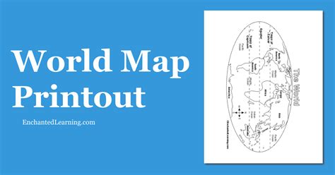 World Map Printout Enchanted Learning