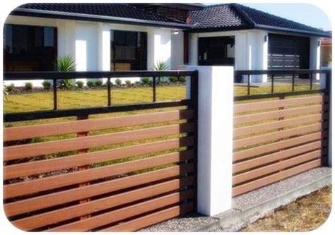 18 desain pilihan pagar kayu minimalis terbaru. Contoh model pagar kayu minimalis modern