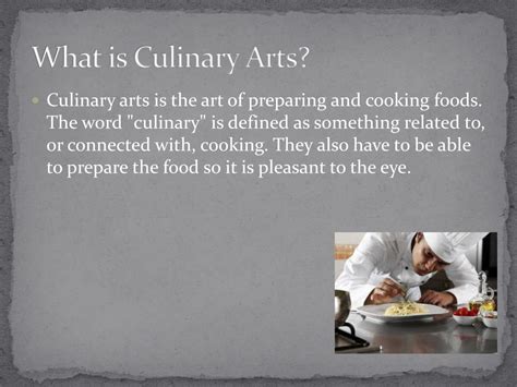 Ppt Culinary Arts Powerpoint Presentation Free Download Id2676076