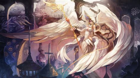 Angel Illustration Fantasy Art Angel Hd Wallpaper Wallpaper Flare
