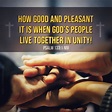 Live Together in Unity – I Live For JESUS