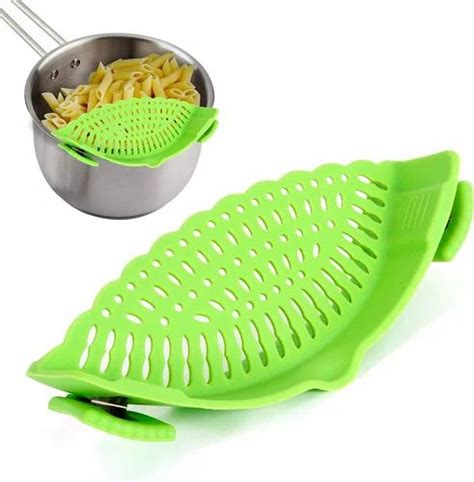 Plastic Universal Clip On Pasta Rice Strainer Pulses Fruits Washing