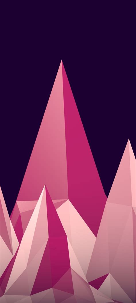 1080x2400 Low Poly 4k Pink Mountains 1080x2400 Resolution Wallpaper Hd