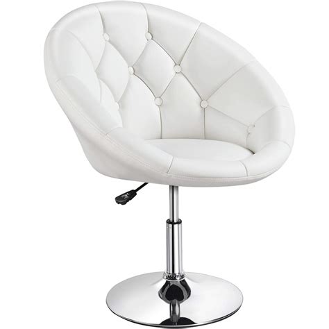Buy Yaheetech Height Adjustable Modern Round Tufted Back Chair