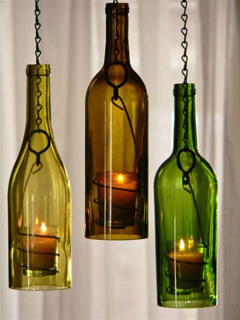 25 Wonderful Glass Bottle Craft Ideas ~ Aesthetic Home Design