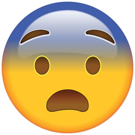 Fearful Face Emoji Feeling A Little Frightened This Emoji Is Too