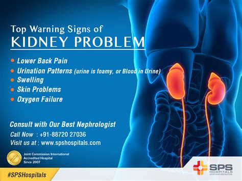 Kidney infections usually start in the urinary tract and bladder, and from there can spread to the kidneys, causing local inflammation and pain in the kidney. Top Warning signs of Kidney Problem If you are facing ...