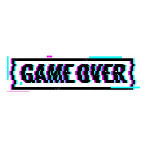 Game Over Clipart Transparent Background Glitch Game Over Text Vector