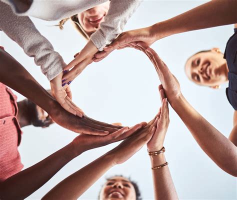 Diversity Teamwork Hands Circle Synergy Employee Workers Together Collaboration Solidarity