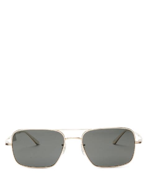 The Row X Oliver Peoples Victory La Square Sunglasses In Dark Blue
