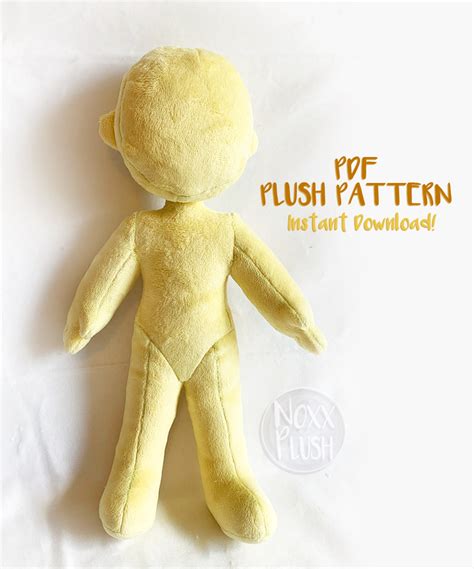 Pdf Human Plush Pattern Now With Embroidery By Noxxplush On Deviantart Plush Pattern Doll