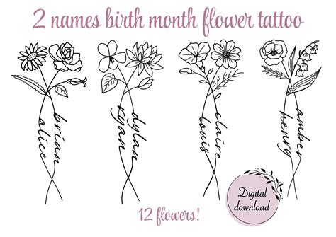 38 Birth Flower Bouquet Tattoo Generator Coeynchizoba