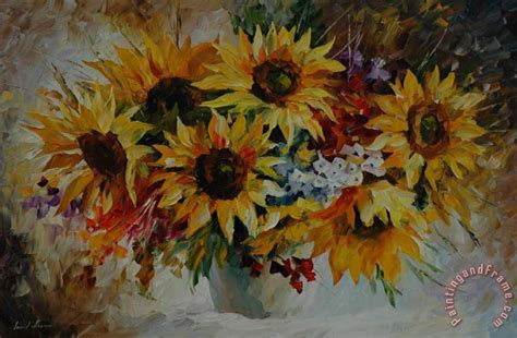 Leonid Afremov Flowers At Dawn Painting Flowers At Dawn Print For Sale
