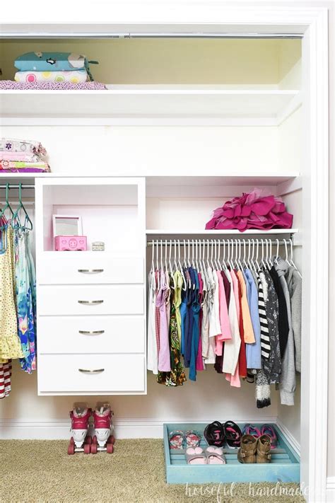 Each hanging section could be used for different clothing items. How to Build a DIY Closet Organizer - Houseful of Handmade