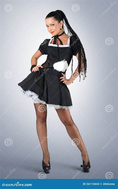 Sexy Blonde French Maid