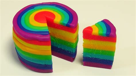 Play Doh Rainbow Cake How To Make A Rainbow Cake Make A Play Doh