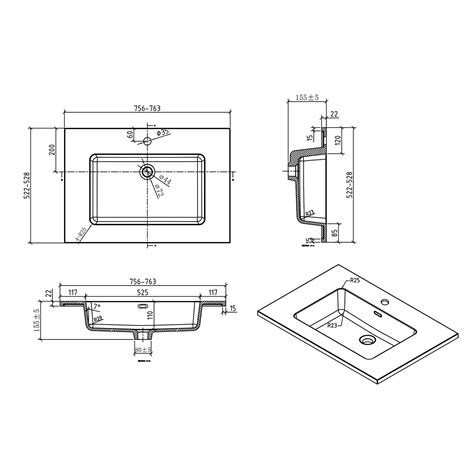 Conjunto De Muebles De Cuarto De Baño Edge 750 Con Lavabo Color A