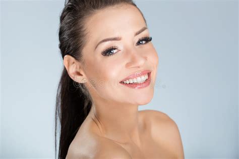 Beautiful Smiling Woman With Healthy Skin Stock Photo Image Of