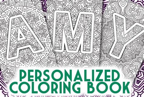 Personalized Coloring Book Made From The Letters Of Your Name
