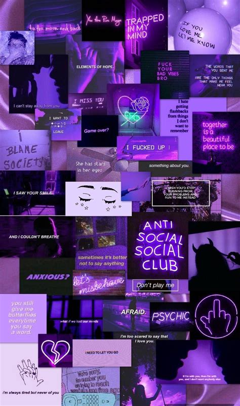 Dark Purple Collage Aesthetic Wallpapers Top Free Dark Purple Collage