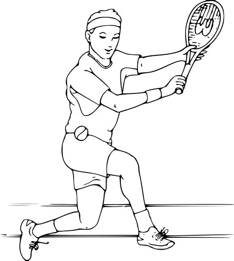 Tennis Coloring Page Free Printable Coloring Pages On Coloori Com
