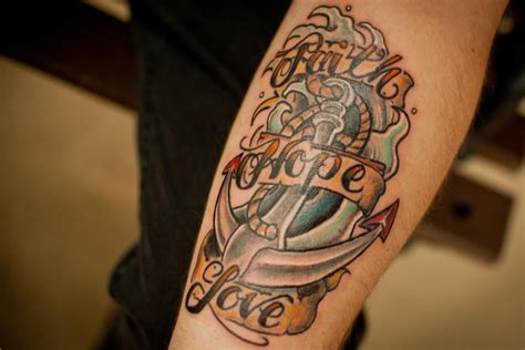 Faith Hope Love Tattoo Gallery Faith Tattoo With Cross