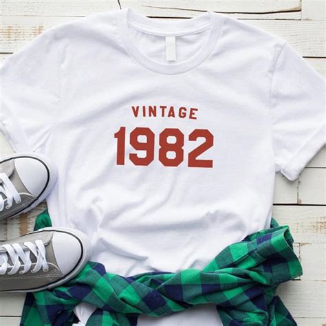 Buy Vintage 1982 T Shirt Women 80s Fashion Grunge Womens Shirts 37th