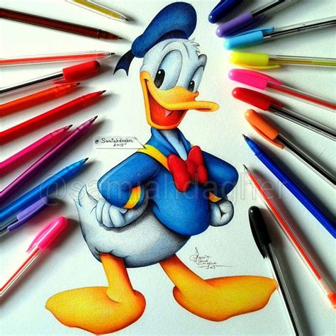 Donald Duck By Samiahdagher On DeviantArt Disney Character Drawings Disney Art Drawings