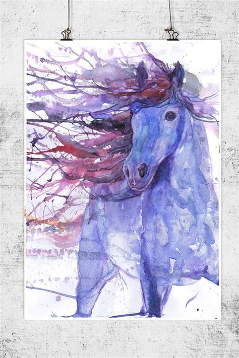 Horse Art Print Equestrian Equine Abstract Horse Painting