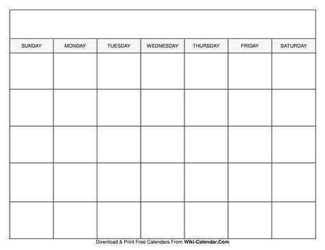 Free Printable Blank Schedules Pdf Schedule Printable