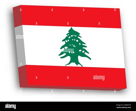 3d Vector Flag Of Lebanon Stock Vector Image And Art Alamy