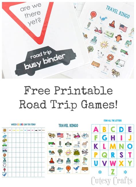 Busy Binder With Printable Road Trip Games Cutesy Crafts