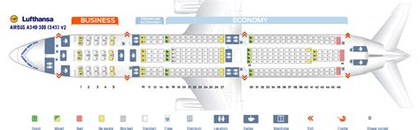 Seat Map Airbus A340 300 Lufthansa Best Seats In Plane