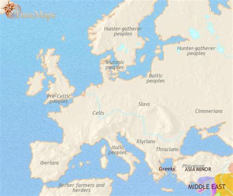 Map Of Europe 1000 Bce History Of Early Medieval Europe Timemaps