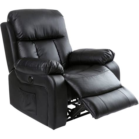 Chester Electric Heated Leather Massage Recliner Armchair