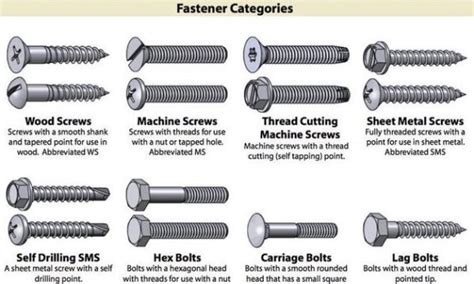 Screw Types Chart