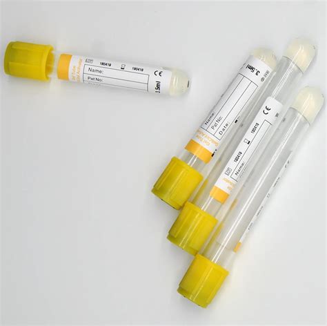 Vacuum Yellow Cap Blood Test Tube Yellow Sst Blood Test Tube Wholesale